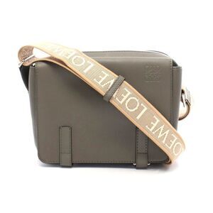 Loewe Leather Military Messenger Bag XS